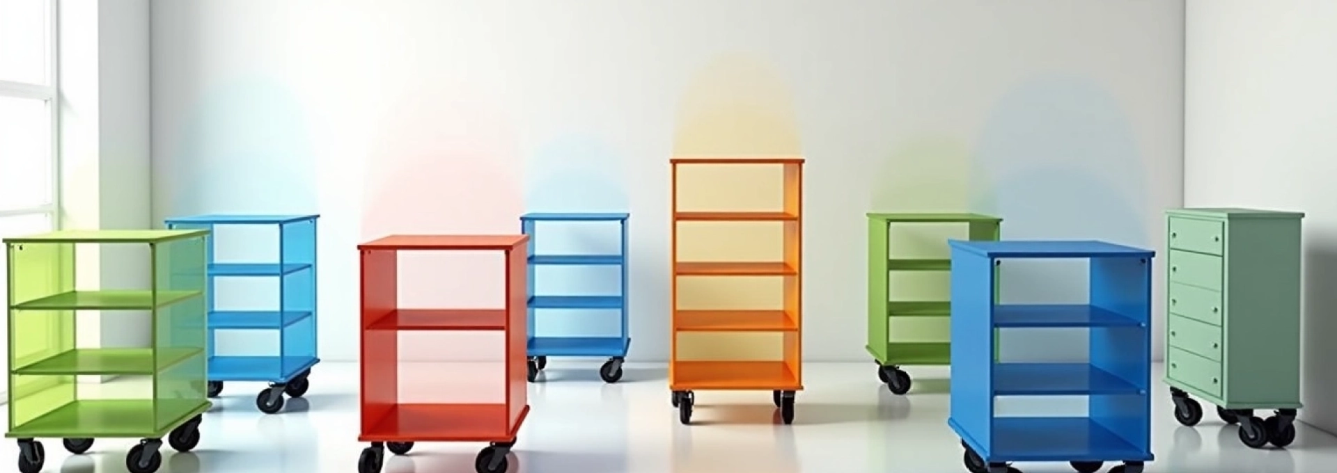meuble de rangement à roulettes