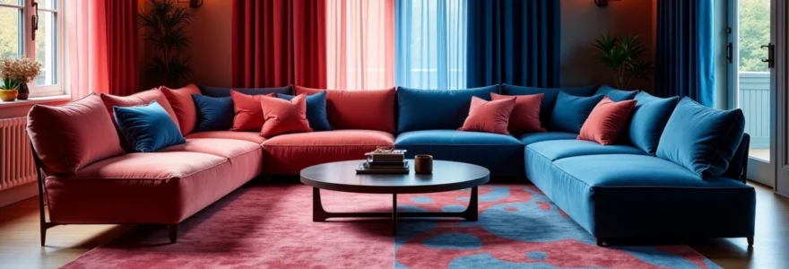 Coussins colorés en velours